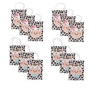 Healeved 12piezas Bolsa De Papel De Vaca Para Regalos De Cumpleaños Bolsas Para Hornear Pasteles Para Fiestas Infantiles Tema Vaca Lola