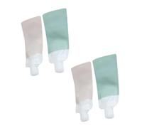 Healeved 12piezas Bolsas De Almacenamiento De Contenedores De Loción Vacíos Para Cosméticos Pouches Portátiles Para Champú y Acondicionador Accesorios De Impermeables Sólidos