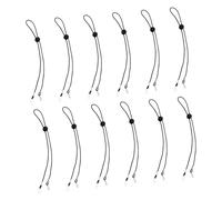 Healeved 12piezas Cuerdas Para Colgar Ajustables Cuerdas Antiviento Adultos Sostenedor De y Gafas Color Negro