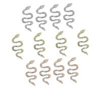 Healeved 12piezas Decorativos De Uñas Forma De Serpiente Brillantes Para Manicura Accesorios De Arte De Uñas Elegantes y Creativos