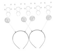 Healeved 12piezas Diademas Antena Marciana y Purpurina para Mujer Accesorios Brillantes Cabello de Disfraz Espacial Diademas Decorativas para Halloween