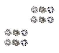 Healeved 12piezas Gomas De Pelo Patrones De Animales Para Niñas Accesorios De Moda Leopardo y Vaca Coleteros Suaves y Duraderos