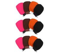 Healeved 12piezas Guantes Exfoliantes De Ducha De Para Baño y Sauna Irritación Naranja Café Rojo Rosa