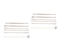 Healeved 12piezas Kit De Limpiadores De Oídos De Acero Inoxidable Herramientas Creativas Para Eliminación De Cera Rosa Incluye Cucharas Antideslizantes Para Uso Cómodo