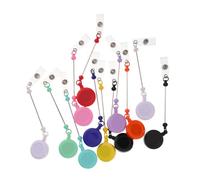Healeved 12piezas Porta Retráctil Cuentas Clip Multicolor para Diy Cuerda de Identificación Creatividad para Adultos Manualidades Diversas para Enfermeras