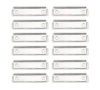 Healeved 15 Clips Metálicos para Portapapeles Remaches, 10 Cm (100x30 Mm), Color Plateado, Abrazaderas para Documentos y Pizarra de Oficina, Accesorios de Escritorio, Paquete de 15