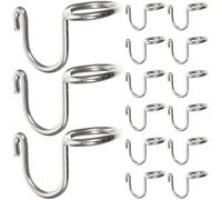 Healeved 15 Piezas Ganchos De Conector Para Perchas De Acero Inoxidable 1.85X0.98X0.82In Ahorro De Espacio Organizador Multifuncional Para Ropa Cinturones Y Almacenaje En Armario