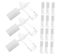 Healeved 15 Piezas Pincel De Labios De 10 Ml. Contenedores De Tubo De Brillo De Labios Envases De Brillo De Labios Vacíos Tubo Recargable Mascota
