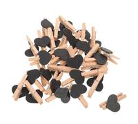 Healeved 150 Piezas Pinzas de Madera Forma de Corazón Clips Mini Antideslizantes para Colgar Ropa Delicada Manualidades y Fotos Resistentes al Viento para Viajes y Decoración Creativa