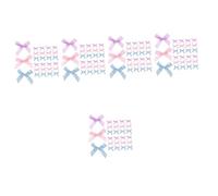 Healeved 150piezas Mini Lazos De Cabello Clips De Lazo Para Pelo Accesorios De Peinado Para Trenzas y Coletas Rosas Azules