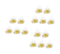 Healeved 15piezas Clips De Flores De Plumeria U-shaped Para Novia Adornos De Cabello De Frangipani Accesorios Tropicales y Bodas