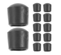 Healeved 16 Piezas Tapas de Extremo de Varilla de Futbolín Negras de PVC, Cubiertas de Seguridad para Accesorios de Futbolín, Compatibles y Resistentes para Mesas de 16mm