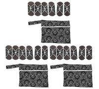 Healeved 18 Piezas Juego De Toallas Tía Toallas Sanitarias Lavables Almohadillas De Tela Menstrual Calzoncillos La Capa Interior Es Fibra De Carbón De Bambú Compresas Menstruales Pequeña