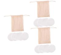Healeved 18piezas Almohadillas Desmaquillantes Reutilizables De Bolsa De Almacenamiento y Lavables Para Cuidado Facial y Eliminación De Maquillaje