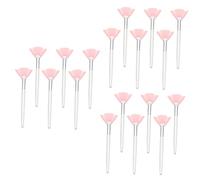Healeved 18piezas Brochas De Maquillaje De Punta De Abanico Mango Para Aplicación De Polvo Rubor y Base Herramientas De Belleza Para Rostro Perlado