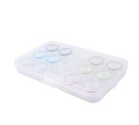 Healeved 1juego Estuche De Lentes De Contacto Portátil Compartimentos Caja De Almacenamiento De Viaje Incluye y Botella De Cuidado Diseño Compacto y Resistente para Protección De Lentes