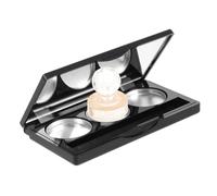 Healeved 1juego Paleta De Sombras De Ojos Vacía Con Espejo y Pans De Aluminio Para Maquillaje Diy Estuche De Maquillaje Portátil Para Mujeres