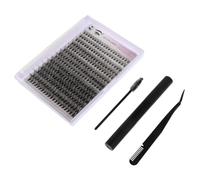 Healeved 1juegos Pestañas Postizas Con Extensiones Racimo Removedor De Pestañas Kit De Extensión De Diy Para Uso Casero Color Natural