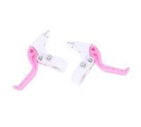Healeved 1par Manillas de Freno para Bicicletas Infantiles Aplicables Cubiertas Antideslizantes de Palanca de Freno para Compatibles con Manillares Diámetro Color Blanco y Rosa de Unidades