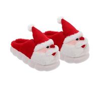 Healeved 1Par Zapatillas de Papá Noel Antideslizantes para Mujer Pantuflas Cálidas de Invierno con Gruesa para Interiores y Hogar Diseño Festivo y