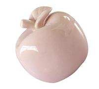 Healeved 1pieza Adorno Manzana Cerámica Decorativa Rosa Mediana Escultura Fruta Artística para Escritorio y Hogar Decoración Nordic Moderna Regalo Original