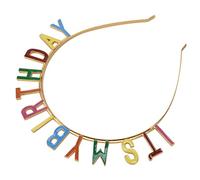 Healeved 1pieza Diadema De Aleación Colorida Letras Para Fiesta De Cumpleaños Accesorio Decorativo Para Celebraciones Infantiles