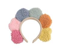 Healeved 1pieza Diadema De Maquillaje De Sol De Girasol Colorida Para Lavado Facial Accesorio De Pelo De Lana De Cordero Para Mujeres Suave y Elástica Para Spa y Ejercicio