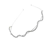 Healeved 1pieza Diadema De Rhinestone Forma De Olas Accesorio De Cabello Para Bodas y Eventos Tocado Elegante y Brillante