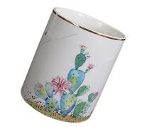 Healeved 1pieza Porta Cepillos y Lápices De Diseño De Cactus Organizador Decorativo para Escritorio y Maquillaje Capacidad Amplia para Útiles Escolares y Herramientas De Belleza