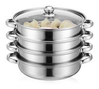 Healeved 1pieza Vaporera Acero Inoxidable para Cocinar al Vapor con Diseño Multifuncional y Tapa Ajustada para Preparar Alimentos Saludables