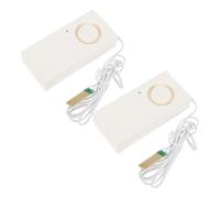 Healeved 2 alarmas de Fugas de Agua - Sensor de inundación Audible de 110 - Dispositivo de Alerta temprana automática - Sensor de detección de desbordamiento de Fregadero para lavadero y baño