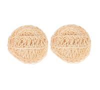 Healeved 2 Bolas de Sisal para Baño Exfoliantes Ovaladas Beige, Toallitas Limpiadoras Corporales para Limpieza Profunda y Cuidado Cutáneo