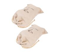 Healeved 2 Bolsas De Arpillera Para Guardar Herramientas De Viaje Para El Cabello Bolsa Con Cordón Para Guardar Secador De Pelo Organizador De Viaje Bolsa De Lino