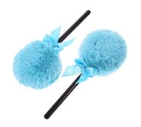 Healeved 2 Borlas De Polvo Seco Para Rostro Borlas De Polvos Sueltos Minerales Con Asa Borlas Corporales De Terciopelo Borlas Corporales Para Mezclar Polvos Prensados Borlas