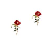 Healeved 2 Broches De Rosa Con Alfileres Para El Ojal Broches Creativos Para Mujer Accesorios De Disfraz Decoración Bonito Rojo