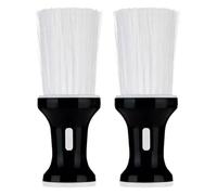 Healeved 2 cepillos de limpieza para el cuello de peluquería, cepillo para quitar el polvo con cerdas de nailon suaves, herramienta para cortar el pelo y limpiar barba.