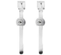 Healeved 2 cerraduras para vitrinas con llave, cerradura de seguridad para puertas corredizas de vidrio para vitrinas de restaurantes, tiendas, refrigeradores, congeladores horizontales y