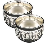 Healeved 2 Copas de Vino Pequeñas de Aleación Reutilizables en Estilo Ligero de Lujo Plata, Estables y Elegantes para Degustación Casual y Parejas