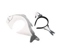 Healeved 2 Diademas De Dibujos Animados De Pescado Salado Con Temática De, Aro Para El Pelo, Divertido Accesorio De Spa Para Lavar Peces, Ideal Para Eventos De Disfraces.