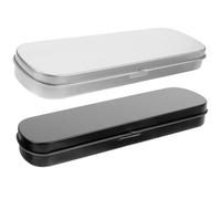 Healeved 2 Estuches Metálicos para Lápices y Bolígrafos, Pequeños y Resistentes, Protegen el Material de Oficina, Ideales para Llevar en Bolsa o Usar Oficina