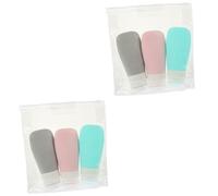 Healeved 2 Juegos Botella de gel de sílice contenedores de viaje botella de viaje botellas de embalaje secundario travel bottles pequeñas botellas de cosméticos prácticas botellas de viaje