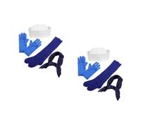 Healeved 2 Juegos Conjunto de Disfraz de Marinero para Mujer Gorro Ajustable y Bufanda Náutica de Color Blanco, Adecuado para Fiestas de Halloween y Eventos Piscina