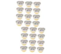 Healeved 2 Juegos Cuenco De Cera En Forma De Corazón Mini Containers Olla Calentadora De Cera Crisol De Cera Recipiente Para Derretir Granos De Cera Cuenco De Aluminio 12 Piezas * 2