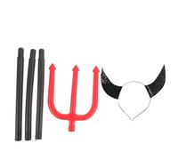 Healeved 2 Juegos Diadema de Halloween con Cuernos de y Negro Accesorio de Cosplay para Fiesta Temática Diseño Creativo y Resistente para Disfraces