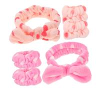 Healeved 2 Juegos Diadema Lazo de Lunares Conjunto de Diademas Lavado Facial Cabello para Rutinas de Cuidado Piel