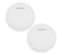 Healeved 2 parches individuales para parches de batería, protectores autoadhesivos para de bombo, de refuerzo, almohadillas silenciadoras para percusión, color blanco.