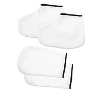Healeved 2 pares de máscaras de manos y pies, guantes de cera de parafina, bolsas de baño de parafina para guantes y calcetines hidratantes de manos, cera de Parrafin para manos, guantes de spa,