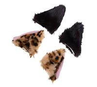 Healeved 2 Pares horquilla de orejas de gato caimán pasador de pelo de oreja de horquilla de animales Accesorios para el cabello para niñas horquillas de mujer franela