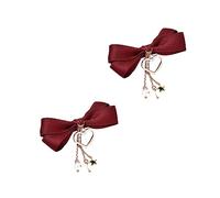 Healeved 2 Piezas Accesorios Cabello Borlas Para Niñas Lazos De Satén Estrellas Mariposas Pinzas Cabello De Horquillas