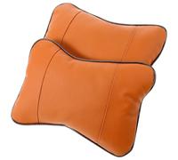 Healeved 2 Piezas Almohadas Cuello del Automóvil Marrón, Cojines Cervicales para Reposacabezas de Coche, Protector de Cuello Ergonómico para Viaje y Uso Diario, Almohadillas Ajustables para